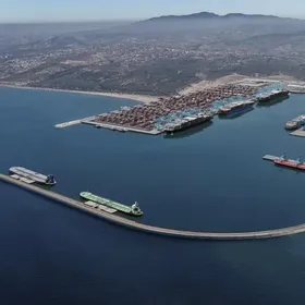 رسم توضيحي لميناء الناظور غرب المتوسط ​​في المغرب. المصدر: شركة "مرسى المغرب" - الشركة