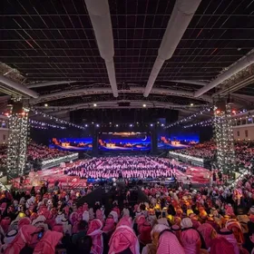 حضور كثيف لفعالية فنية خلال النسخة الخامسة من 'موسم الرياض' - وكالة الأنباء السعودية