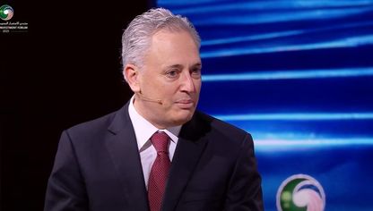 ديفيد ساكس، قيصر الذكاء الاصطناعي والعملات المشفرة بالبيت الأبيض متحدثاً خلال المنتدى الاستثماري السعودي الأميركي في الرياض، المملكة العربية السعودية (13 مايو 2025) - الشرق