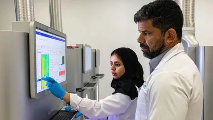 باحث وباحثة في أبوظبي، عاصمة الإمارات العربية المتحدة، في وقت سابق من 2025 - بلومبرغ