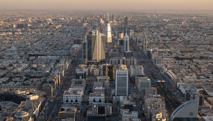 صورة جوية لأفق مدينة الرياض، السعودية. - بلومبرغ