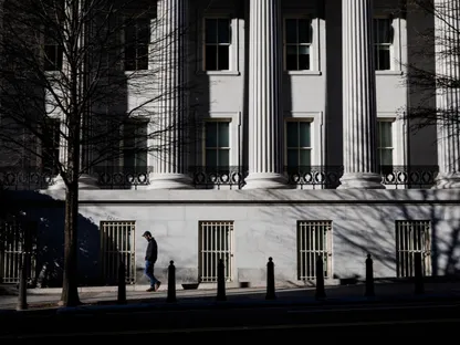 مبنى وزارة الخزانة الأميركية في واشنطن العاصمة، الولايات المتحدة - بلومبرغ