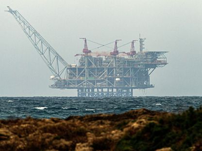 منصة حقل ليفياثان للغاز الطبيعي قبالة سواحل إسرائيل - المصدر: بلومبرغ