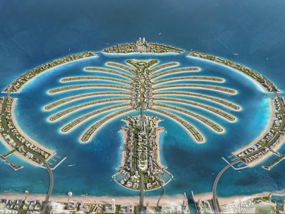 تصميم فني لمشروع \"نخلة جبل علي\" في دبي، الإمارات العربي المتحدة - المصدر: : مكتب دبي الإعلامي