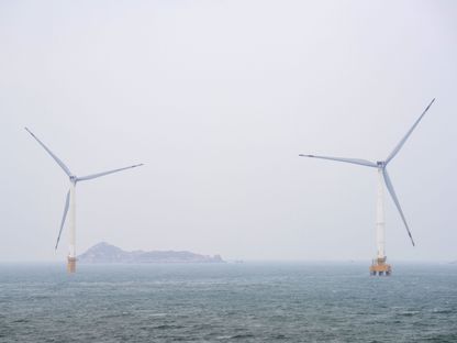 توربينات الرياح البحرية قبالة ساحل جزيرة بينغتان، مقاطعة فوجيان، الصين - المصدر: بلومبرغ