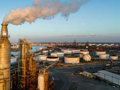 صورة جوية لمصفاة فالرو هيوستن، تكساس، الولايات المتحدة الأميركية - بلومبرغ