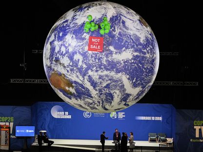 من داخل مقر انعقاد قمة المناخ 2021 COP26 في جلاسكو ، اسكتلندا.  - المصور جيف جي ميتشل/ Getty Images Europe