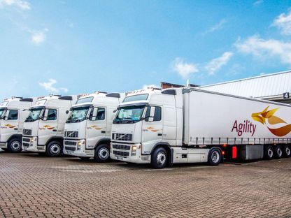 شاحنات نقل تابعة لشركة أجيليتي - المصدر: بلومبرغ