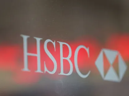 شعار مصرف \"اتش اس بي سي\" (HSBC) - المصدر: بلومبرغ