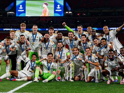 لقطة من تتويج ريال مدريد بدوري أبطال أوروبا 2023-2024 - المصدر: حساب النادي على إكس