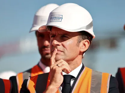 الرئيس الفرنسي إيمانويل ماكرون - المصدر: بلومبرغ