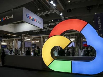 شعار \"جوجل كلاود\" في معرض التكنولوجيا \"MWC25\" في برشلونة، إسبانيا - بلومبرغ