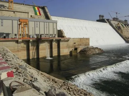 سد النهضة على نهر النيل في بني شنقول-جوموز، إثيوبيا. 19 فبراير 2022 - AFP