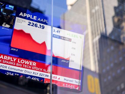 معلومات سوق الأوراق المالية في \"ناسداك ماركت سايت\" في نيويورك في 27 يناير 2025 - بلومبرغ