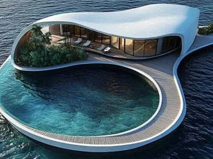 صورة فنية لفندق ترمب في جزر المالديف. المصدر: دار غلوبال - الشركة