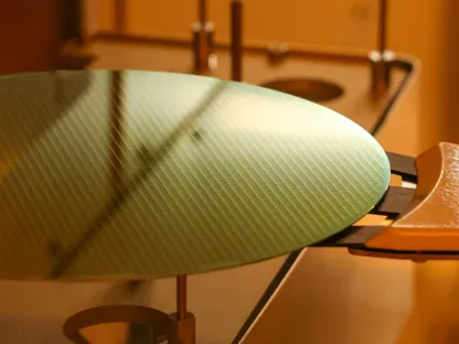 رقاقة سيليكون داخل مصنع \"نيوبورت ويڤر فاب\" المملوك لشركة \"نكسبيريا هولدينغ\" في مدينة نيوبورت، المملكة المتحدة - بلومبرغ