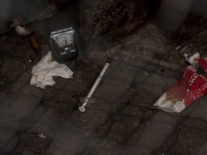 حقنة ملقاة على الرصيف بمدينة سياتل في ولاية واشنطن الأميركية - بلومبرغ