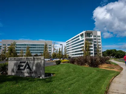 المقر الرئيسي لشركة \"إلكترونيك آرتس\" في ريدوود سيتي، كاليفورنيا، الولايات المتحدة الأميركية - بلومبرغ