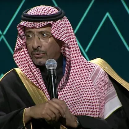 لقطة شاشة لوزير الصناعة والثروة المعدنية السعودي بندر الخريف - المصدر: بلومبرغ