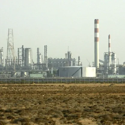 إحدى منشآت التكرير والبتروكيماويات التابعة لشركة "بترو رابغ" بالقرب من مدينة جدة، المملكة العربية السعودية - المصدر: بلومبرغ