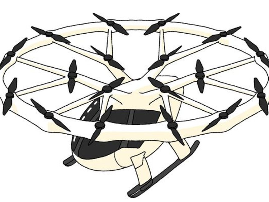 التاكسي الطائر من شركة Volocopter  - المصدر: بلومبرغ