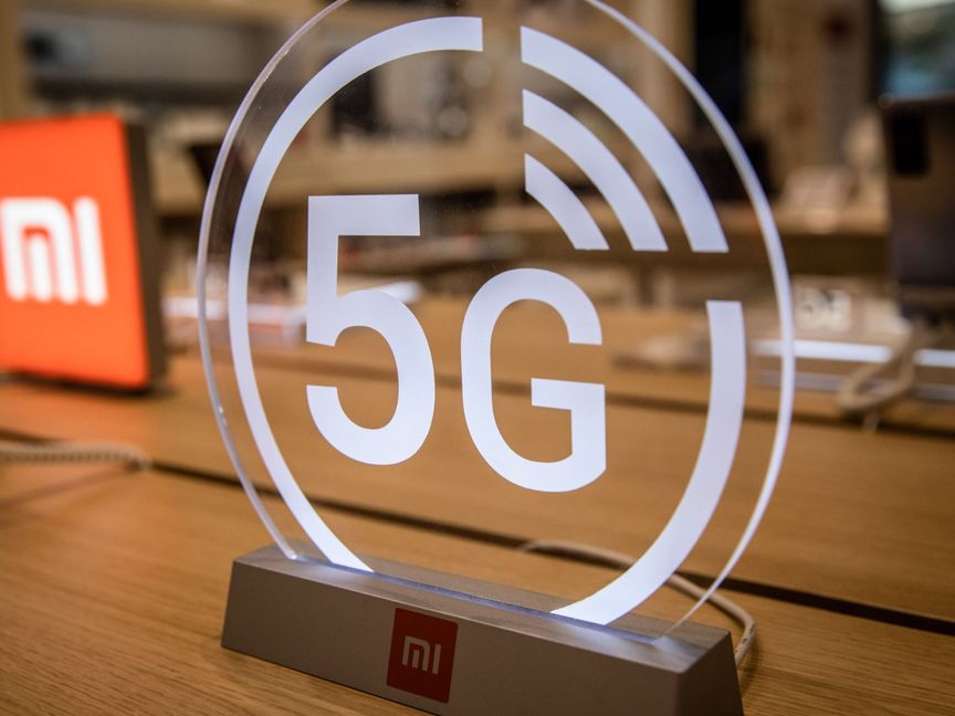 شعار شركة "شاومي" وعليه رمز "5G" - المصدر: بلومبرغ