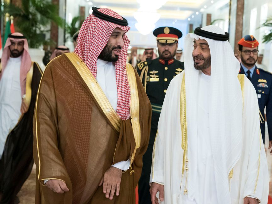 ولي العهد السعودي الأمير محمد بن سلمان وولي عهد أبوظبي الشيخ محمد بن زايد - المصدر: رويترز