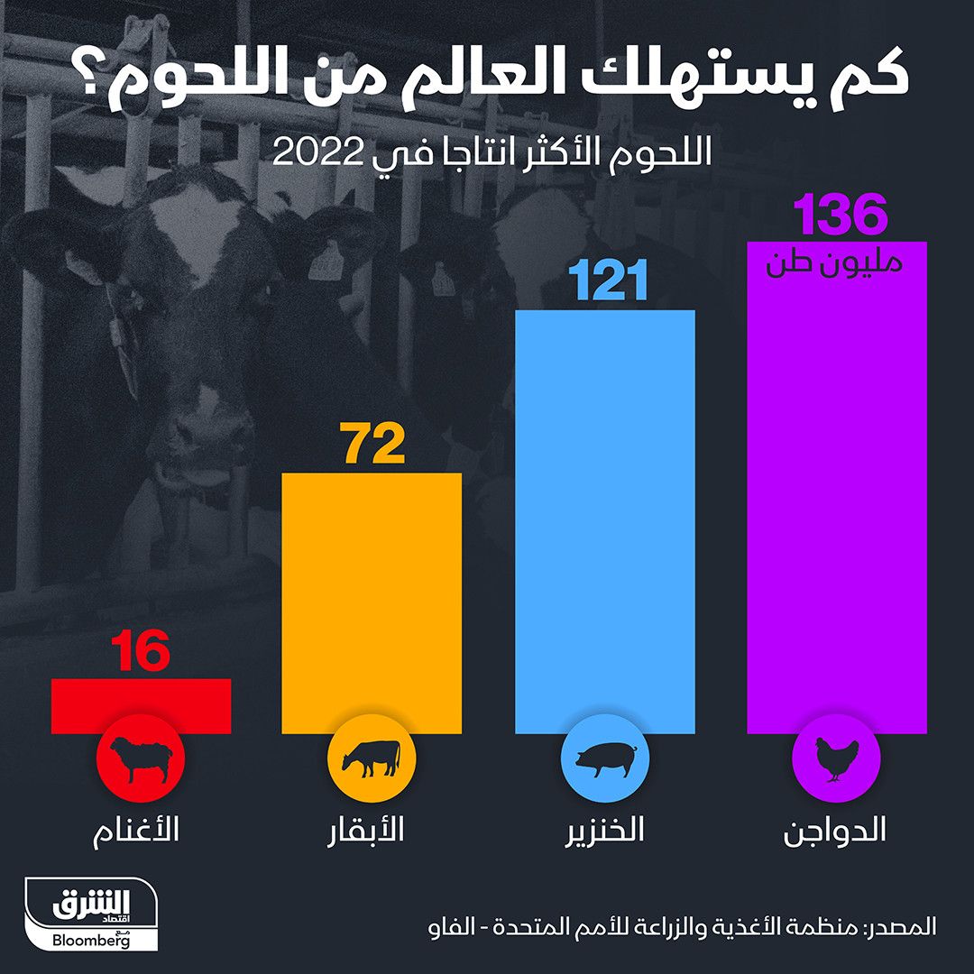 إنفوغراف: كم يستهلك العالم من اللحوم؟