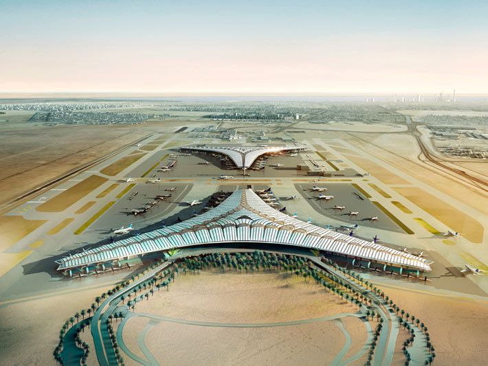 تصميم فني لما سيكون عليه مبنى الركاب الجديد بمطار الكويت الدولي - المصدر: بلومبرغ