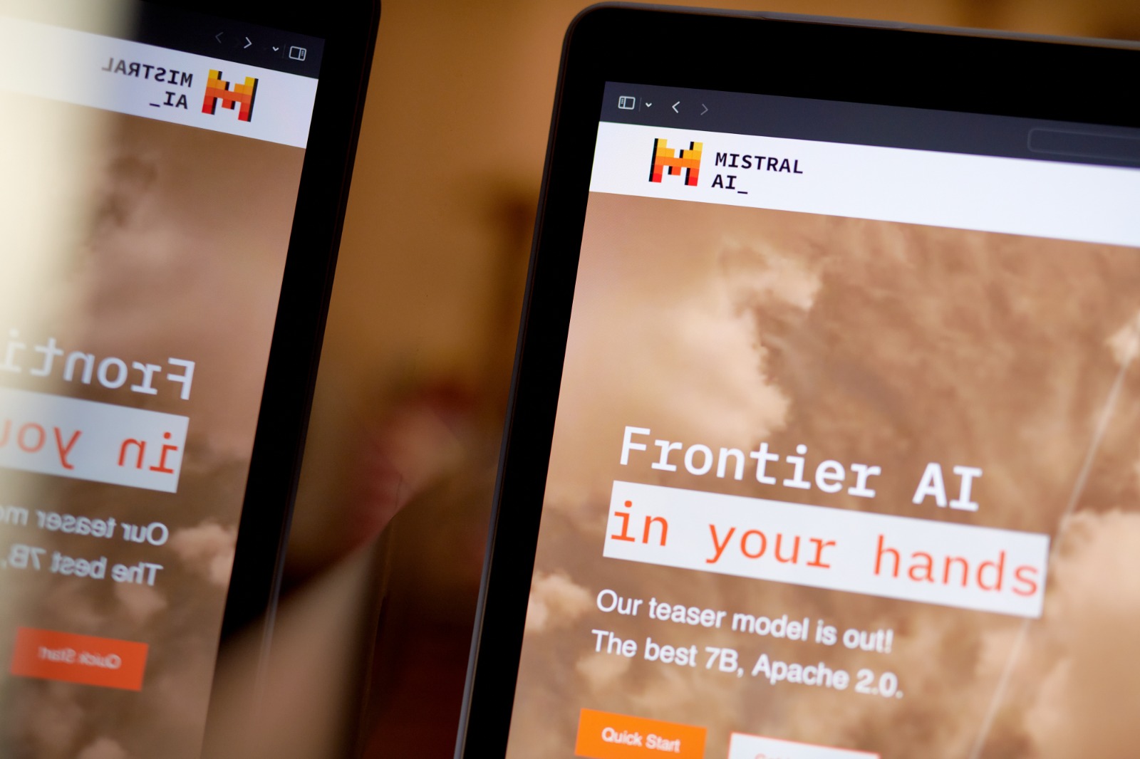 صفحة حاسوب تظهر موقع شركة 'ميسترال' الفرنسية. - بلومبرغ